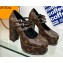 Louis Vuitton Heel 11.5cm Platform 4.5cm Fame Pumps in Monogram Canvas 2023
