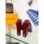 Louis Vuitton Heel 11.5cm Platform 4.5cm Fame Pumps Glazed calf leather Burgundy 2023