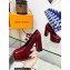 Louis Vuitton Heel 11.5cm Platform 4.5cm Fame Pumps Glazed calf leather Burgundy 2023