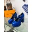 Louis Vuitton Heel 11.5cm Platform 4.5cm Fame Pumps Glazed calf leather Blue 2023