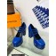 Louis Vuitton Heel 11.5cm Platform 4.5cm Fame Pumps Glazed calf leather Blue 2023