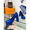 Louis Vuitton Heel 11.5cm Platform 4.5cm Fame Pumps Glazed calf leather Blue 2023