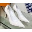 Louis Vuitton Heel 8.5cm Signature Pumps in calf leather White 2023