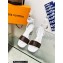 Louis Vuitton Heel 8cm studs Silhouette Sandals in Patent Monogram canvas White 2023