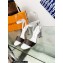 Louis Vuitton Heel 8cm studs Silhouette Sandals in Patent Monogram canvas White 2023