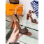 Louis Vuitton Heel 8cm studs Silhouette Sandals in Patent Monogram canvas Brown 2023