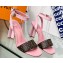 Louis Vuitton Heel 8cm studs Silhouette Sandals in Patent Monogram canvas Pink 2023