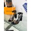 Louis Vuitton Heel 8cm studs Silhouette Sandals in Patent Monogram canvas Black 2023
