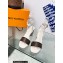 Louis Vuitton Heel 8cm studs Silhouette Sandals in Patent Monogram canvas Creamy 2023
