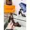 Louis Vuitton Heel 8cm studs Silhouette Sandals in Patent Monogram canvas Coffee 2023
