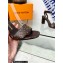 Louis Vuitton Heel 8cm studs Silhouette Sandals in Patent Monogram canvas Coffee 2023