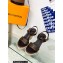 Louis Vuitton Heel 10cm Wedge 6cm Starboard Sandals in Patent Monogram canvas Coffee 2023