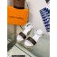 Louis Vuitton Heel 10cm Wedge 6cm Starboard Sandals in Patent Monogram canvas White 2023