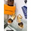 Louis Vuitton Heel 10cm Wedge 6cm Starboard Sandals in Patent Monogram canvas Gold 2023