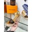 Louis Vuitton Heel 10cm Wedge 6cm Starboard Sandals in Patent Monogram canvas Gold 2023