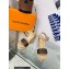 Louis Vuitton Heel 10cm Wedge 6cm Starboard Sandals in Patent Monogram canvas Apricot 2023