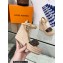 Louis Vuitton Heel 10cm Wedge 6cm Starboard Sandals in Patent Monogram canvas Apricot 2023