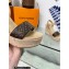 Louis Vuitton Heel 10cm Wedge 6cm Starboard Sandals in Patent Monogram canvas Apricot 2023