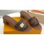 Louis Vuitton Studs Lock It Mules with Strap and Lock Brown 2023