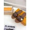 Louis Vuitton Studs Lock It Flat Mules with Strap and Lock Brown 2023