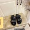 Louis Vuitton Bom Dia Flat Comfort Mules Monogram-embossed calf leather Black 2023