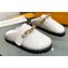 Louis Vuitton Lv Cosy Flat Comfort Clog with Gold Chain White 2023