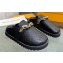 Louis Vuitton Lv Cosy Flat Comfort Clog with Gold Chain Black 2023