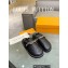 Louis Vuitton Lv Cosy Flat Comfort Clog with Gold Chain Black 2023