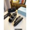 Prada Satin sandals with crystals 1X013N Black/Silver 2023