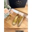 Prada Hemp Mesh and nappa leather Espadrilles Gold 2023
