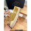 Prada Hemp Mesh and nappa leather Espadrilles Gold 2023