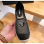 Prada triangle logo Mesh and nappa leather Espadrilles Black 2023