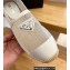Prada triangle logo Mesh and nappa leather Espadrilles White 2023