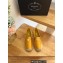 Prada triangle logo Satin Espadrilles Yellow 2023