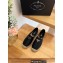 Prada triangle logo Satin Espadrilles Black 2023