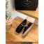 Prada triangle logo Satin Espadrilles Black 2023