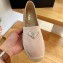 Prada triangle logo Satin Espadrilles Beige 2023