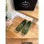 Prada triangle logo Satin Espadrilles Green 2023