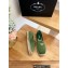 Prada triangle logo Satin Espadrilles Green 2023