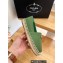Prada triangle logo Satin Espadrilles Green 2023