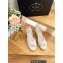 Prada Heel 8cm Nappa Leather Espadrilles Wedge Sandals White 2023