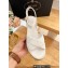 Prada Heel 8cm Nappa Leather Espadrilles Wedge Sandals White 2023