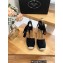 Prada Heel 8cm Espadrilles Wedge Sandals Fabric Black 2023