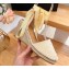 Prada Heel 8cm Espadrilles Wedge Sandals Fabric Beige 2023