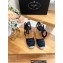 Prada Heel 8cm Espadrilles Wedge Sandals Fabric Dark Blue 2023