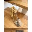 Prada Heel 8cm Espadrilles Wedge Sandals Leather Gold 2023