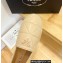 Prada Quilted Nappa Leather Espadrilles Beige 2023