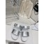 Prada metal buckle Rubber Open Toe Sandals Silver 2023