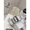 Prada metal buckle Rubber Open Toe Sandals Silver 2023