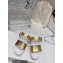 Prada metal buckle Rubber Open Toe Sandals Gold 2023